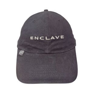 Enclave Strapback Hat Black OSFA Adjustable Embroidered The Max Hat Cotton